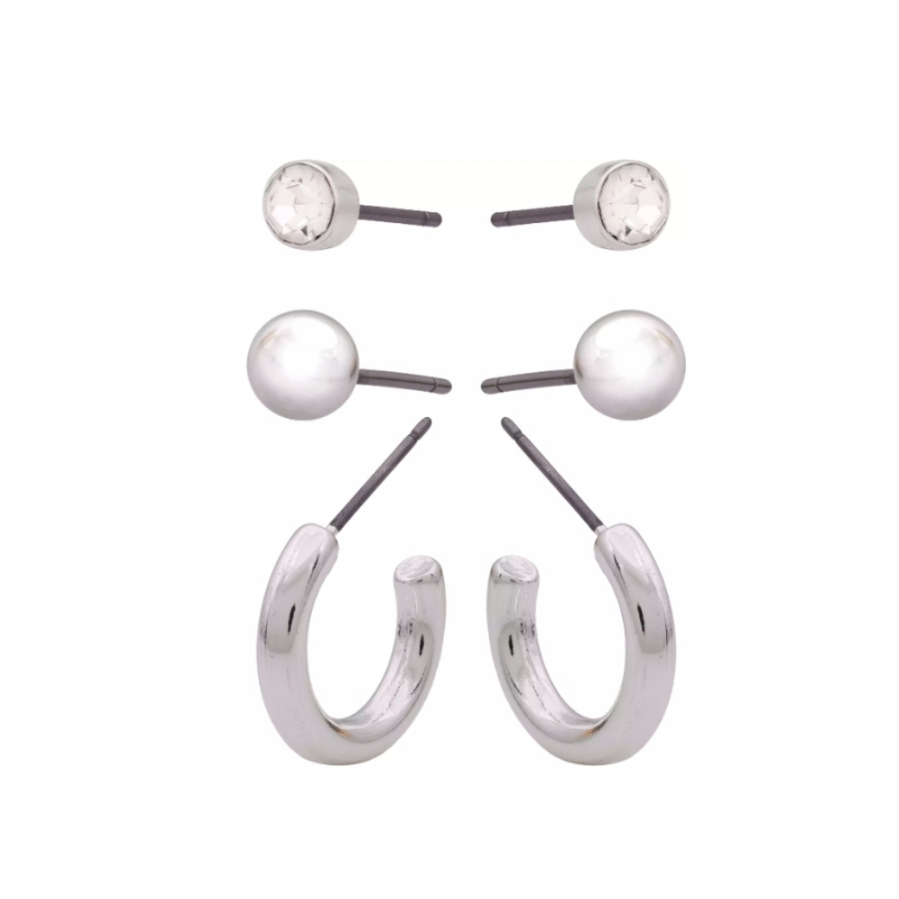 3 pairs of earrings